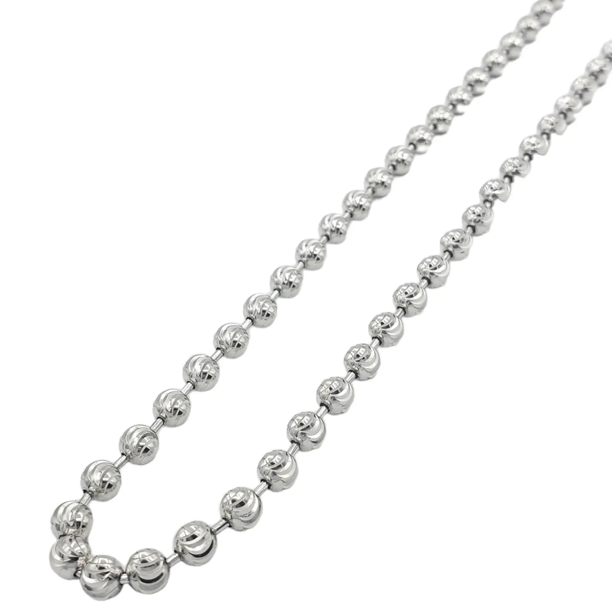 14K Gold- Moon Cut Chain (White Gold) Fantastic NYC