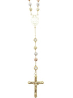 14K Gold- Rosary Chain Tri-Color - Fantastic Jewelry NYC LLC