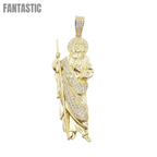 14K Gold- Saint Jude CZ Pendant - Fantastic Jewelry NYC LLC