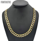 14K Gold- Solid Cuban Link Diamond Cut (Pave) Fantastic NYC