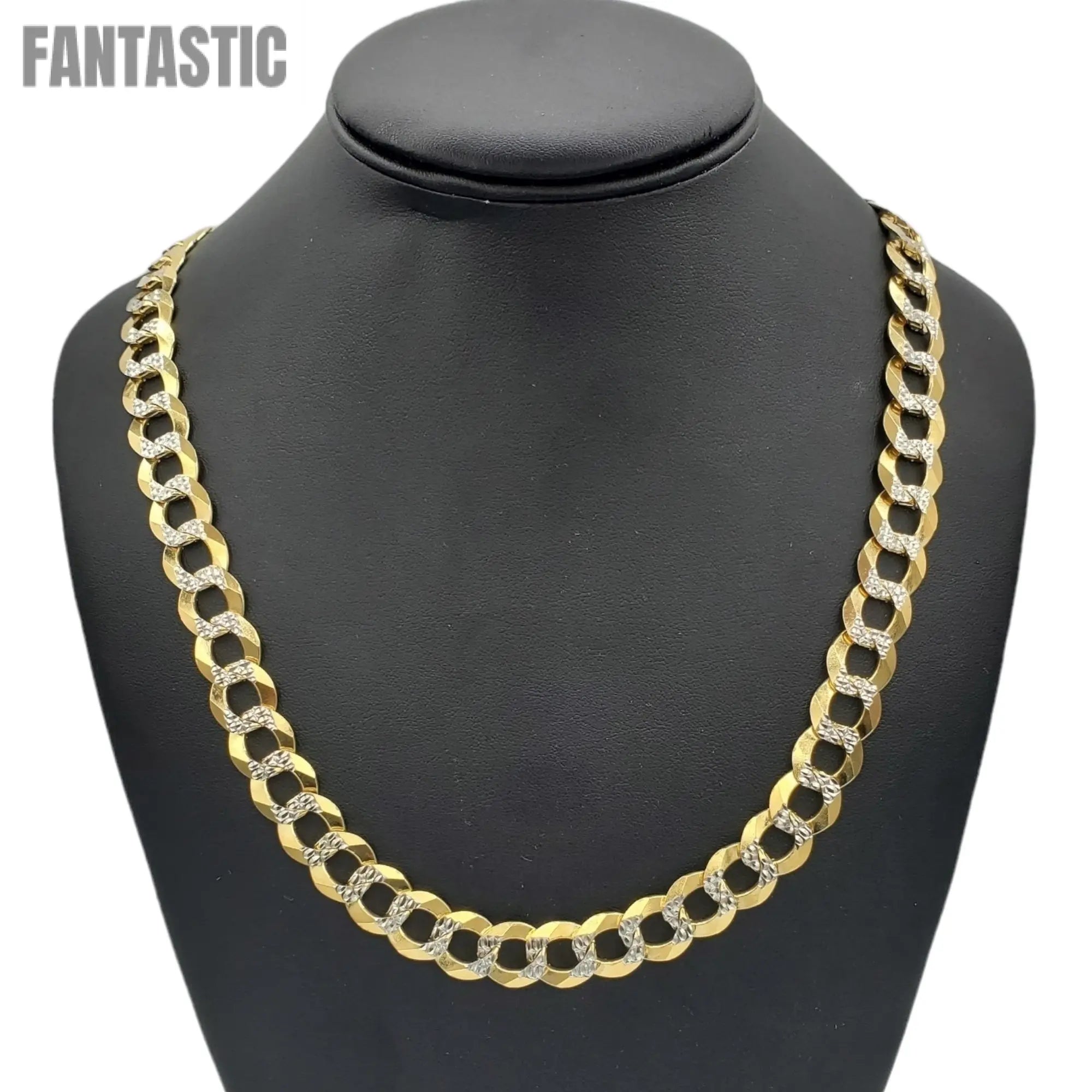 14K Gold- Solid Cuban Link Diamond Cut (Pave) Fantastic NYC