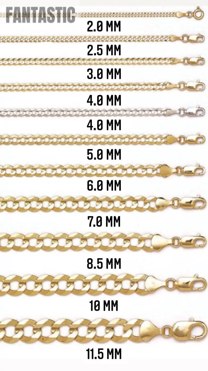 14K Gold- Solid Cuban Link Diamond Cut (Pave) Fantastic NYC