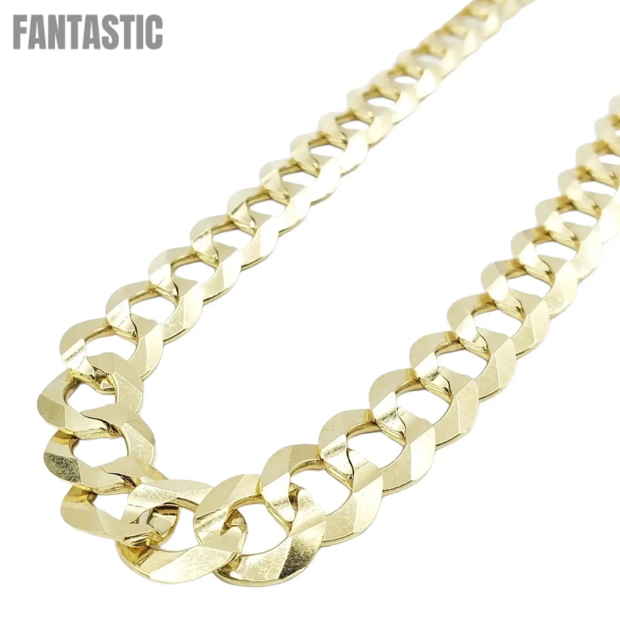14K Gold - Solid Cuban Link (Curb Cuban) Chain - Fantastic Jewelry NYC LLC