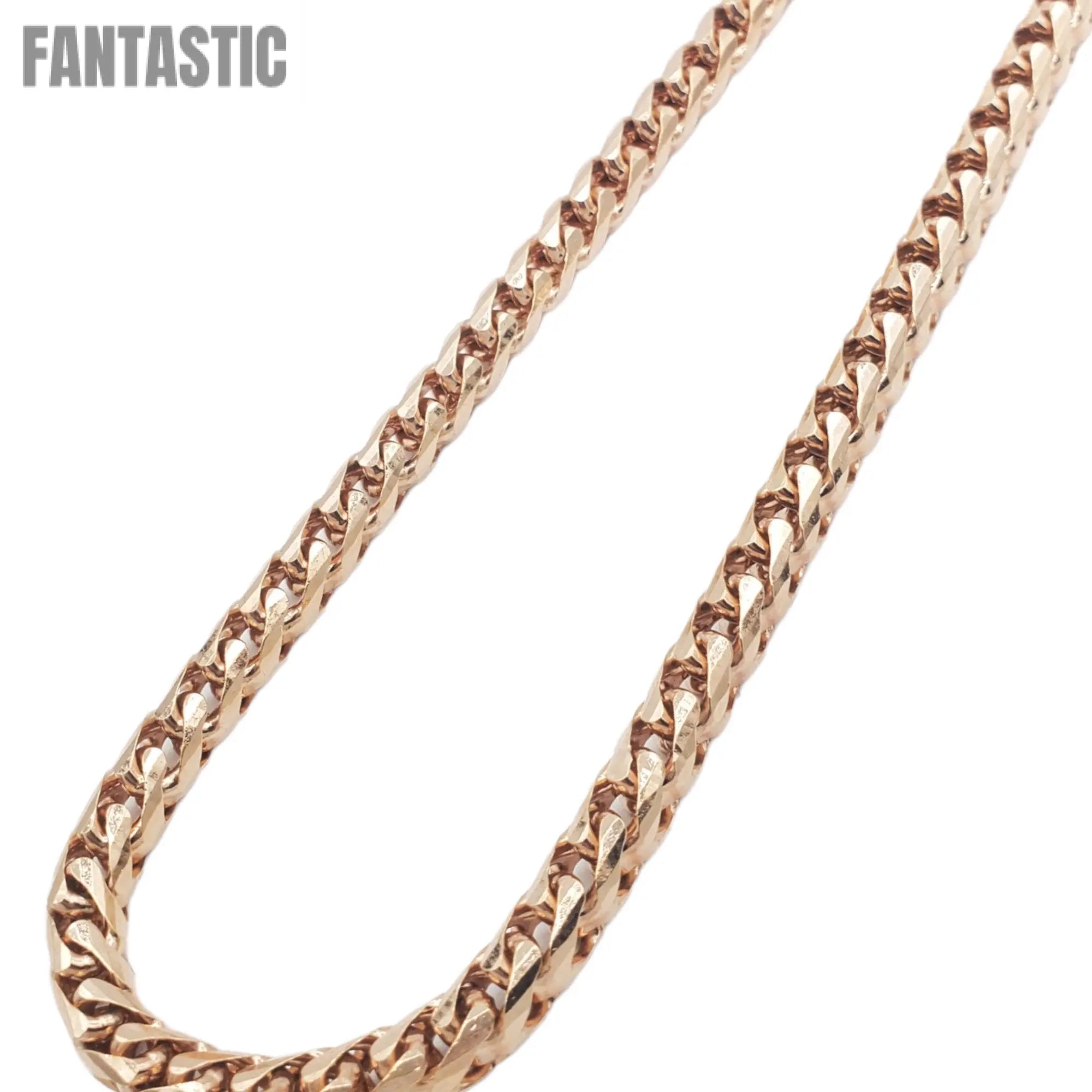 14K Gold- Solid Franco Chain (Rose Gold) Fantastic NYC