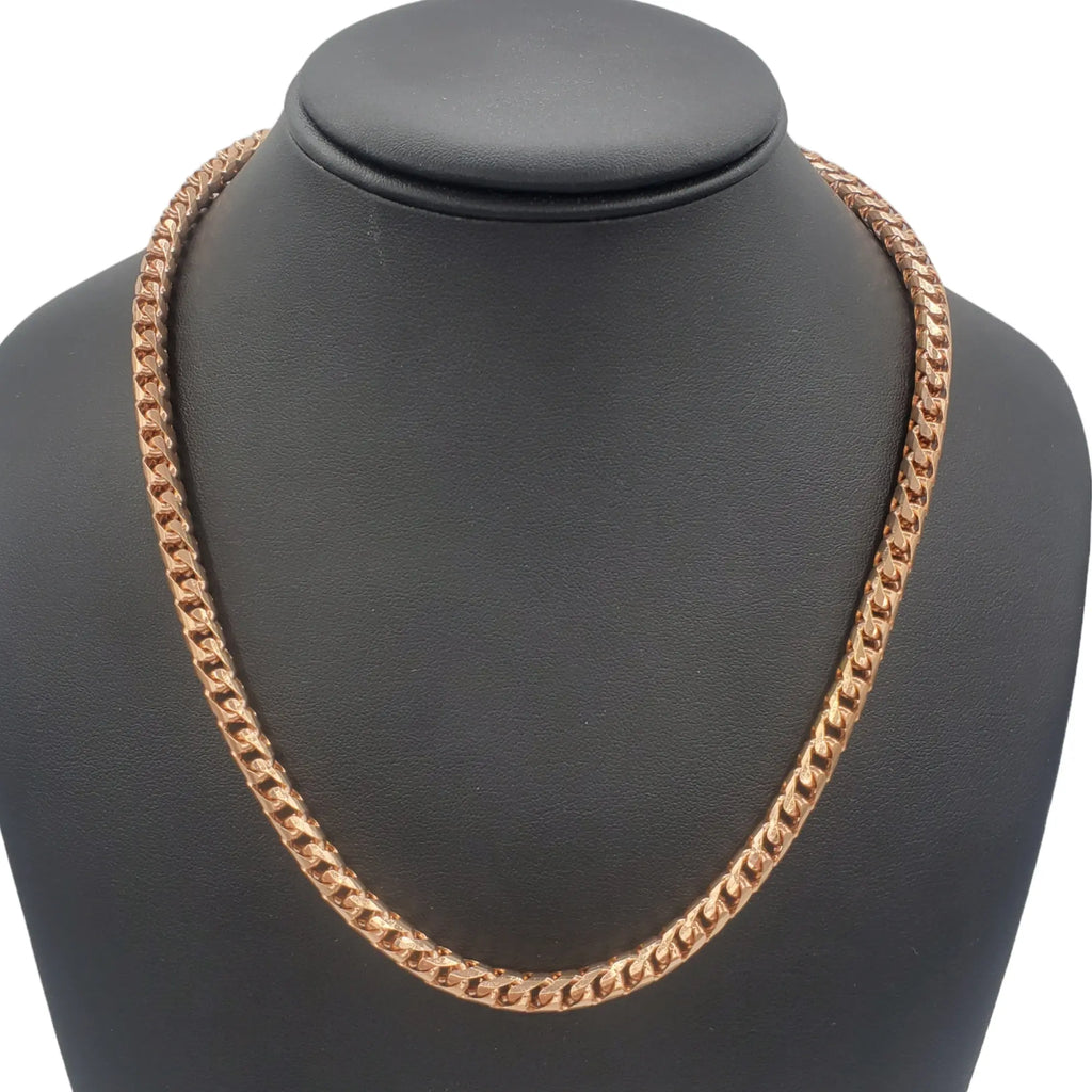 14K Gold- Solid Franco Chain (Rose Gold) Fantastic NYC