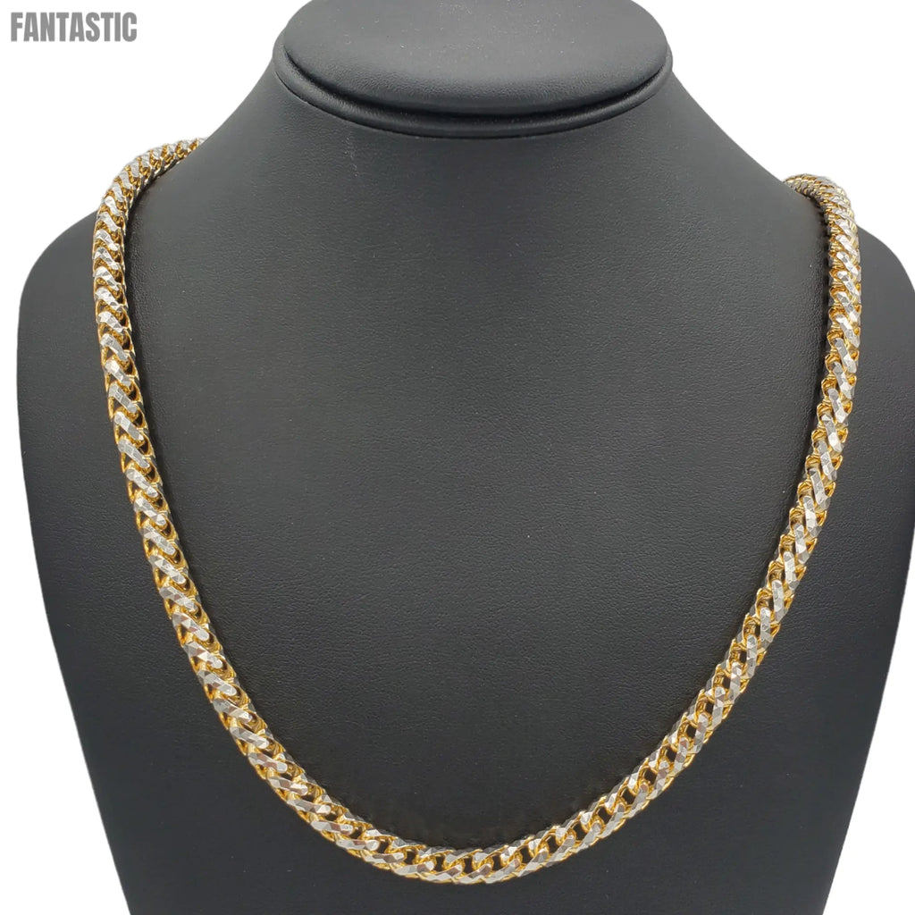 14K Gold- Solid Franco Diamond Cut (Pave) Chain Fantastic NYC