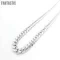 14K Solid Miami Cuban Chain – White Gold