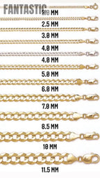 14K Gold- Solid Miami Cuban Chain (White Gold) Fantastic NYC