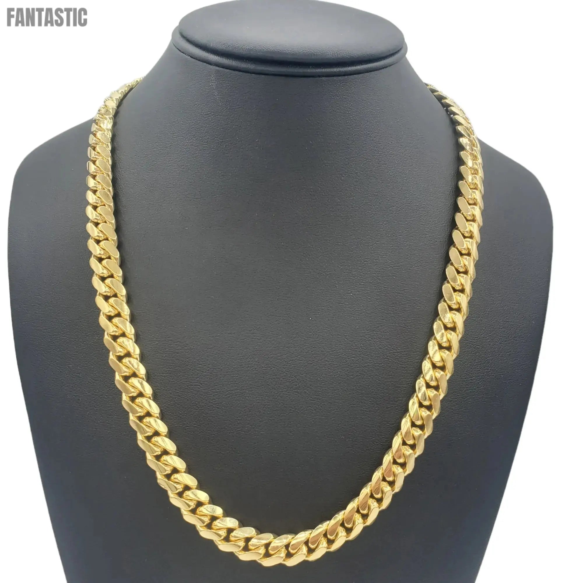 (14K Gold- Solid Miami Cuban Chain 24 Inches 4mm - Fantastic Jewelry NYC LLC