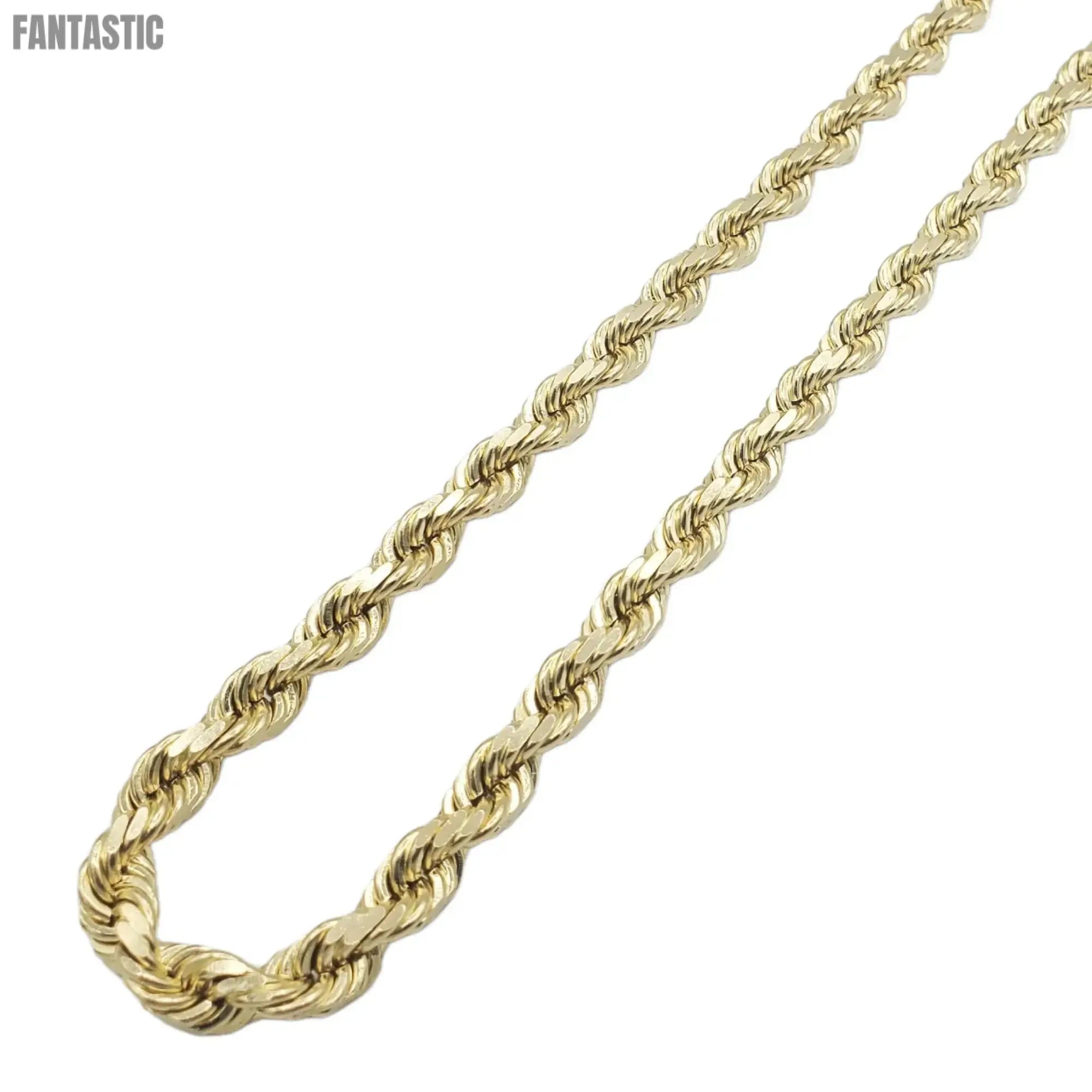 14K Gold- Solid Rope Chain (Yellow Gold) - Fantastic Jewelry NYC LLC