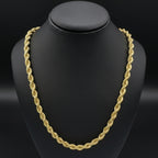14K Hollow Gold Rope Chain — Italian Yellow Gold
