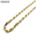 14K Gold- Solid Rope Diamond Cut (Pave) Chain