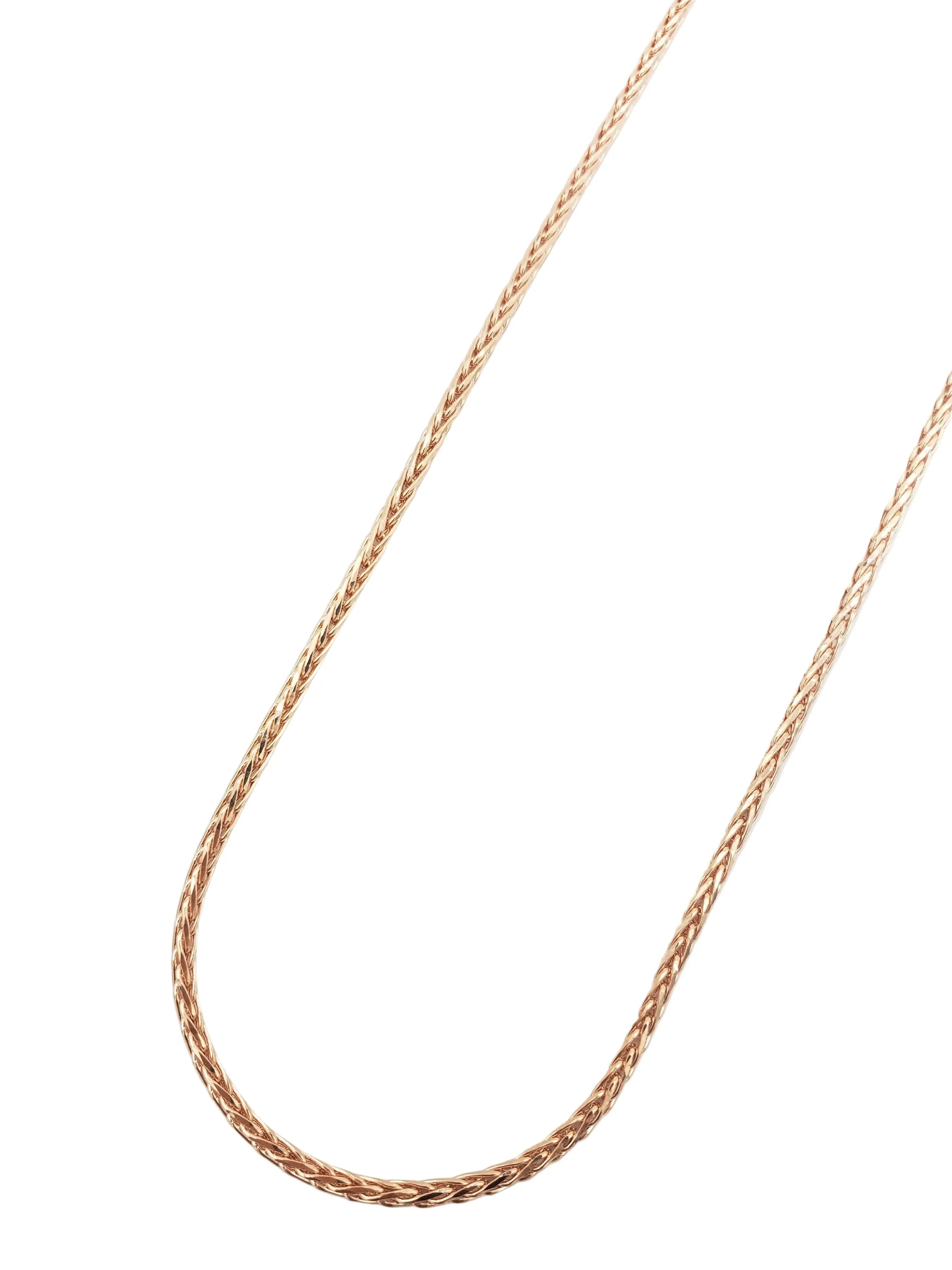 14K Gold- Solid Wheat Chain (Rose Gold) Fantastic NYC