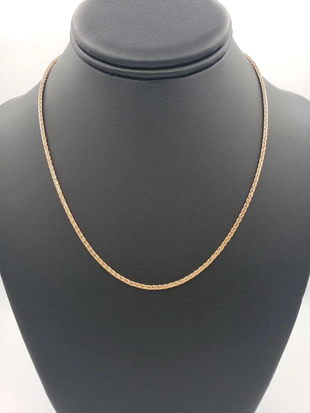 14K Gold- Solid Wheat Chain (Rose Gold) Fantastic NYC