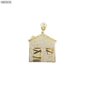 14K Gold- Trap House Pendant