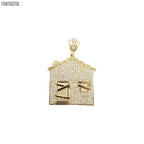 14K Gold- Trap House Pendant Fantastic Jewelry NYC