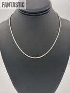 14K Gold- Ultra Thin Solid Wheat Chain (White Gold) Fantastic NYC