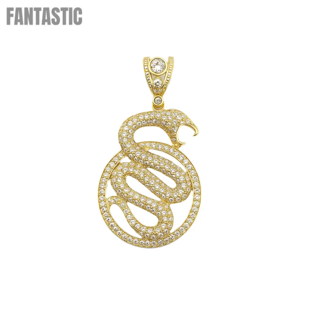 14K Real Gold Snake Pendant – Seductive. Mysterious. Powerful Fantastic Jewelry NYC