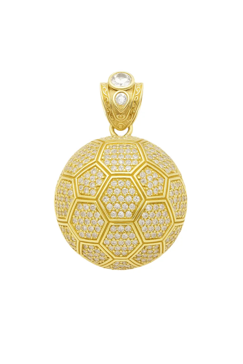 14K Real Gold Soccer Ball Pendant – For the Passion of the Game Fantastic Jewelry NYC