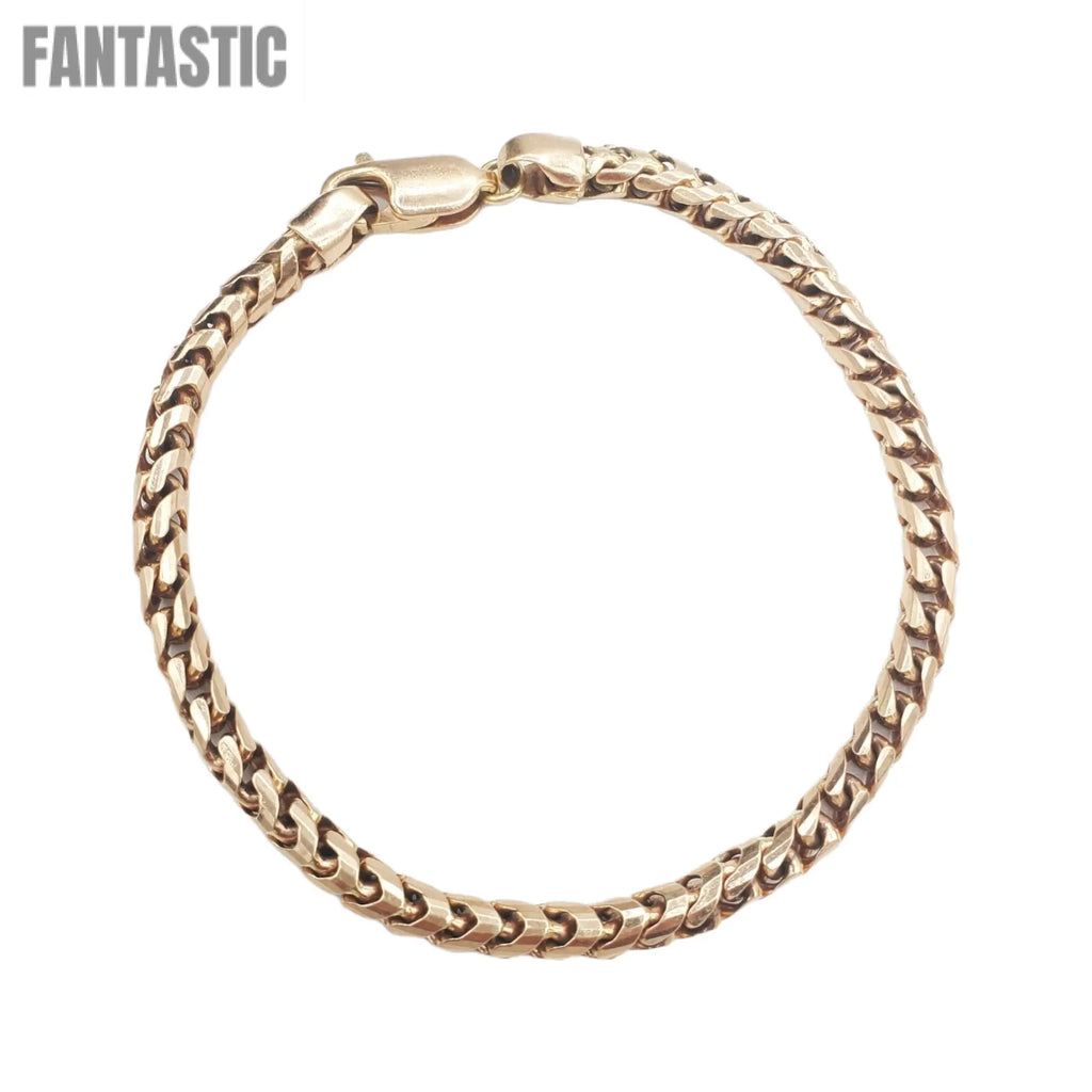 14K Rose Gold- Franco Bracelet (Solid) Fantastic NYC