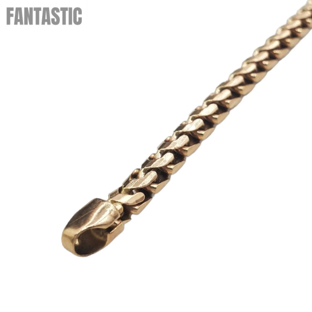 14K Rose Gold- Franco Bracelet (Solid) Fantastic NYC