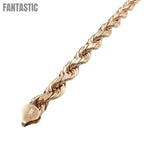 14K Rose Gold - Solid Rope Bracelet Fantastic NYC