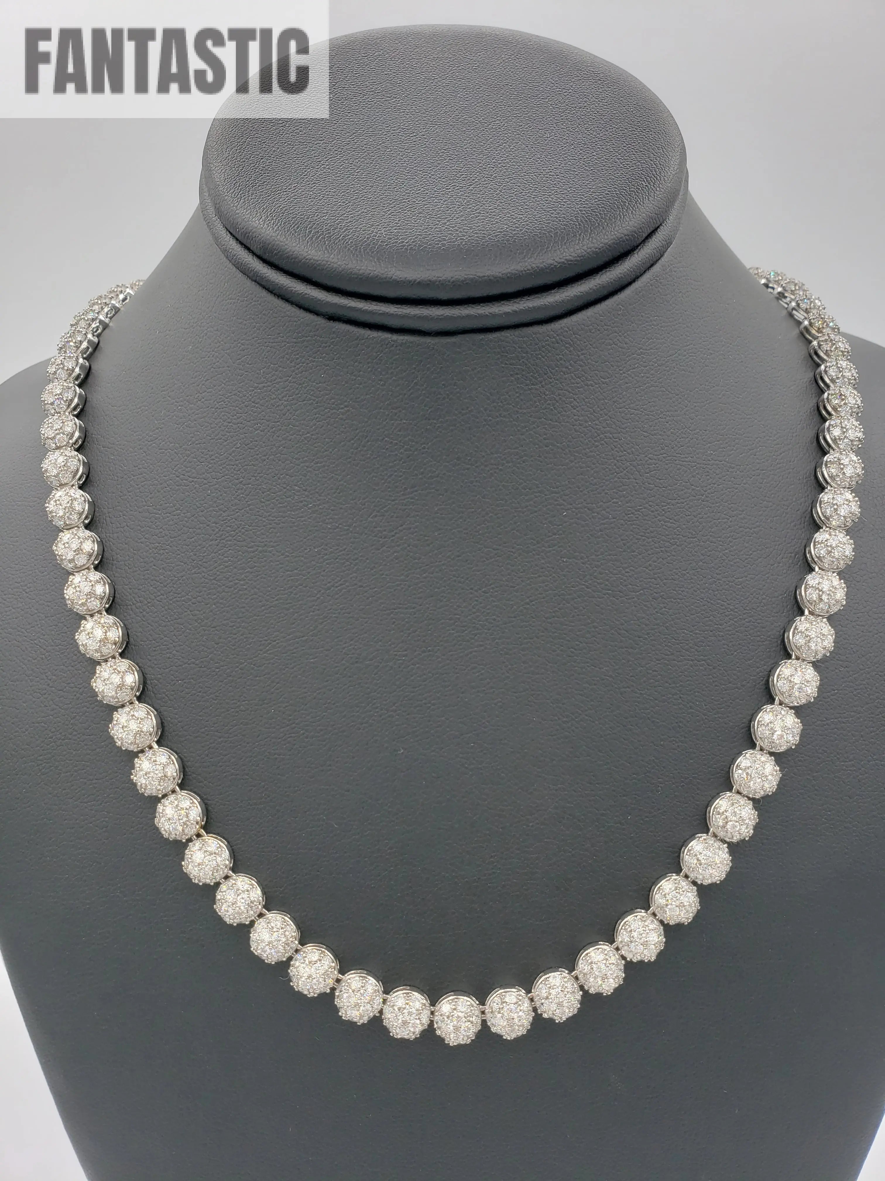 14K White Gold- Diamond DC Chain Fantastic NYC