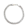 Pulsera Franco de oro blanco de 14K (sólida)