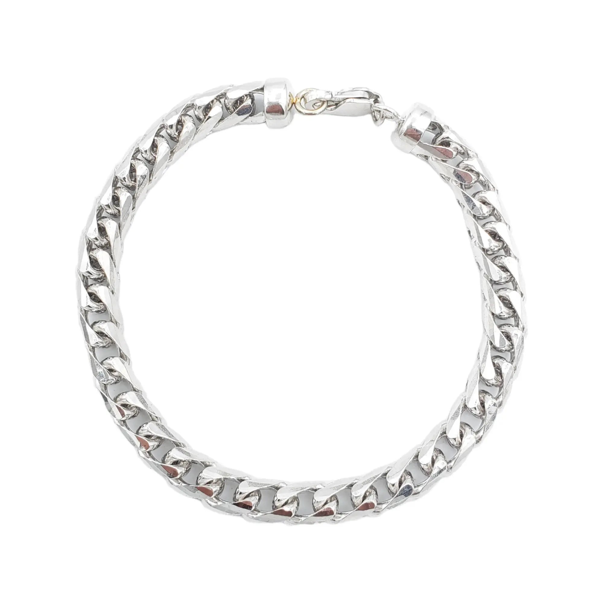 14K White Gold- Franco Bracelet (Solid) Fantastic NYC