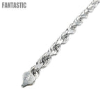 14K White Gold - Solid Rope Bracelet Fantastic NYC