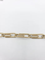14K Yellow Gold- Diamond Paperclip Chain 73.5 Grams Fantastic NYC