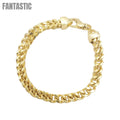14K Yellow Gold - Hollow Franco Bracelet
