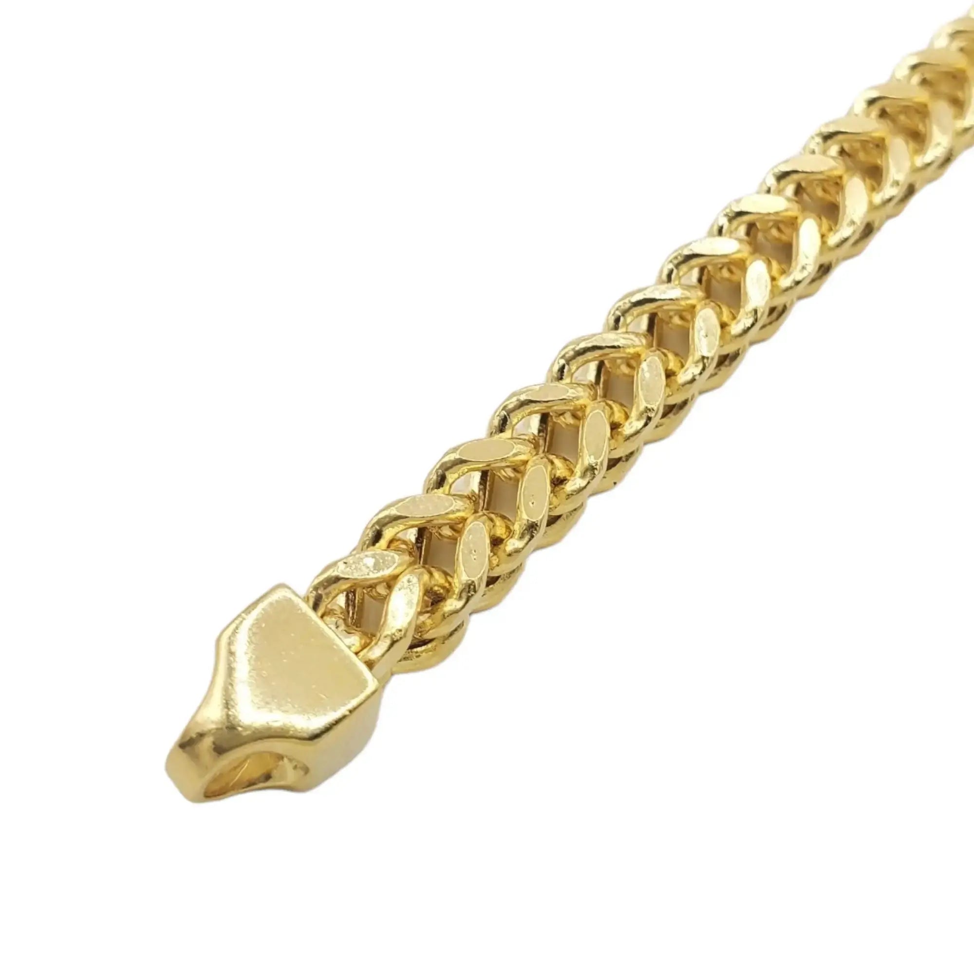 14K Yellow Gold - Hollow Franco Bracelet - Fantastic Jewelry NYC LLC