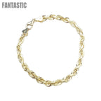 14K Yellow Gold- Solid Rope Bracelet Fantastic NYC