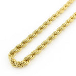 Gold Chain - Mens Hollow Rope Chain 10K/14K Gold