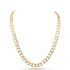 10K Gold- Solid Cuban Link Diamond Cut (Pave) Chain Fantastic Jewelry NYC