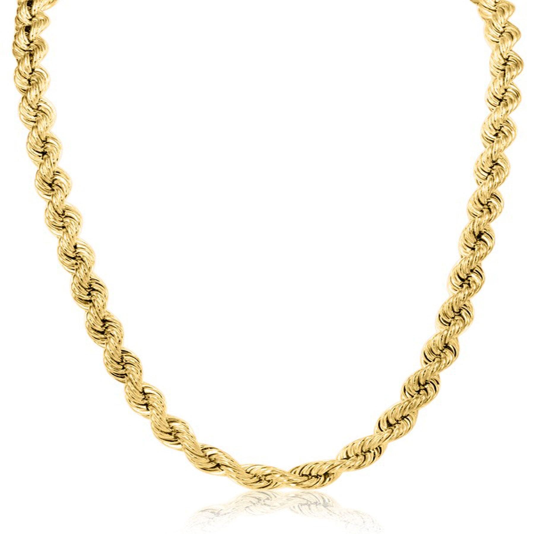10K Gold Hollow Rope Chain Fantastic Jewelry NYC