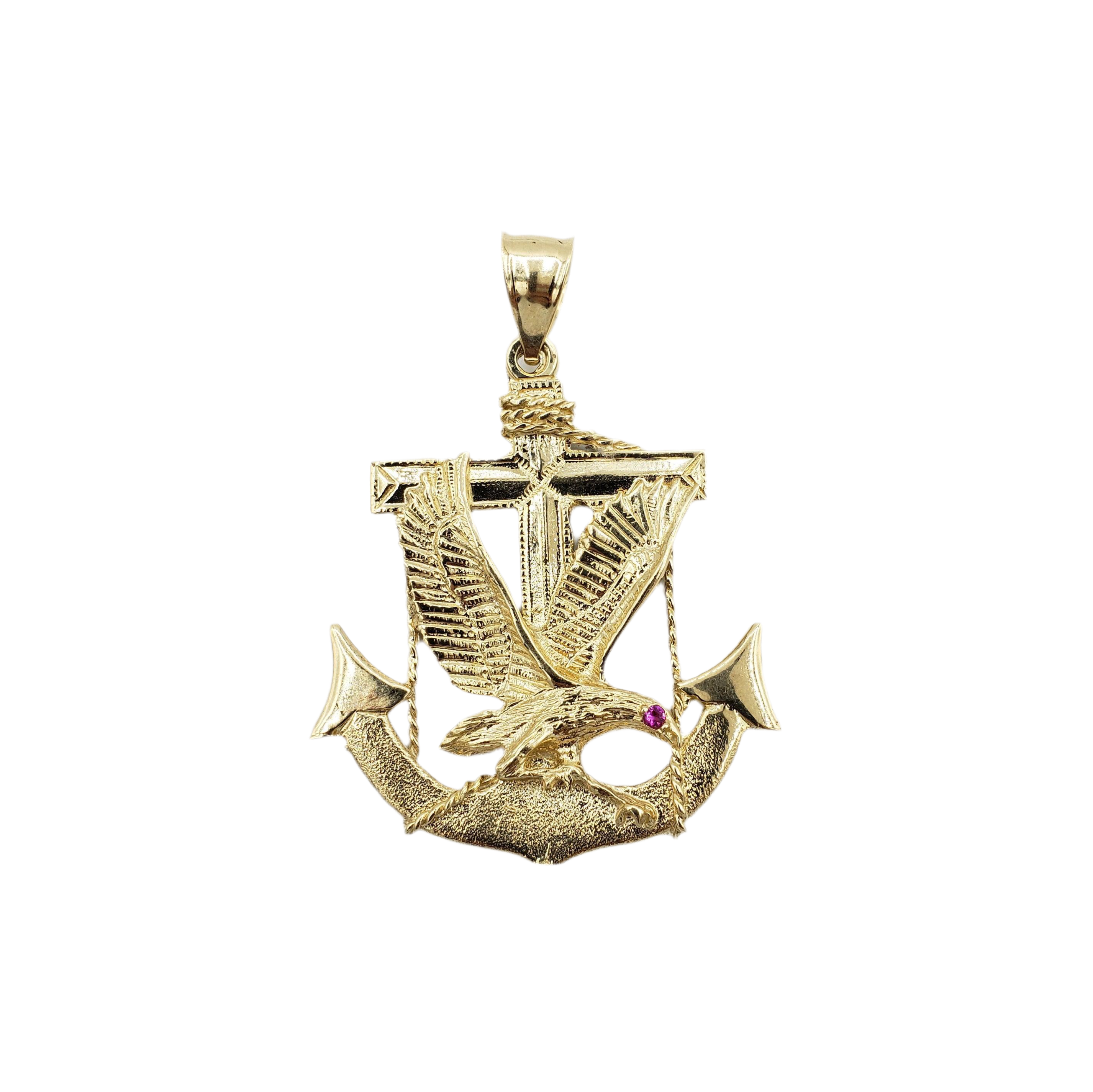 14K Gold- Anchor Cross with Eagle Fantastic Jewelry NYC