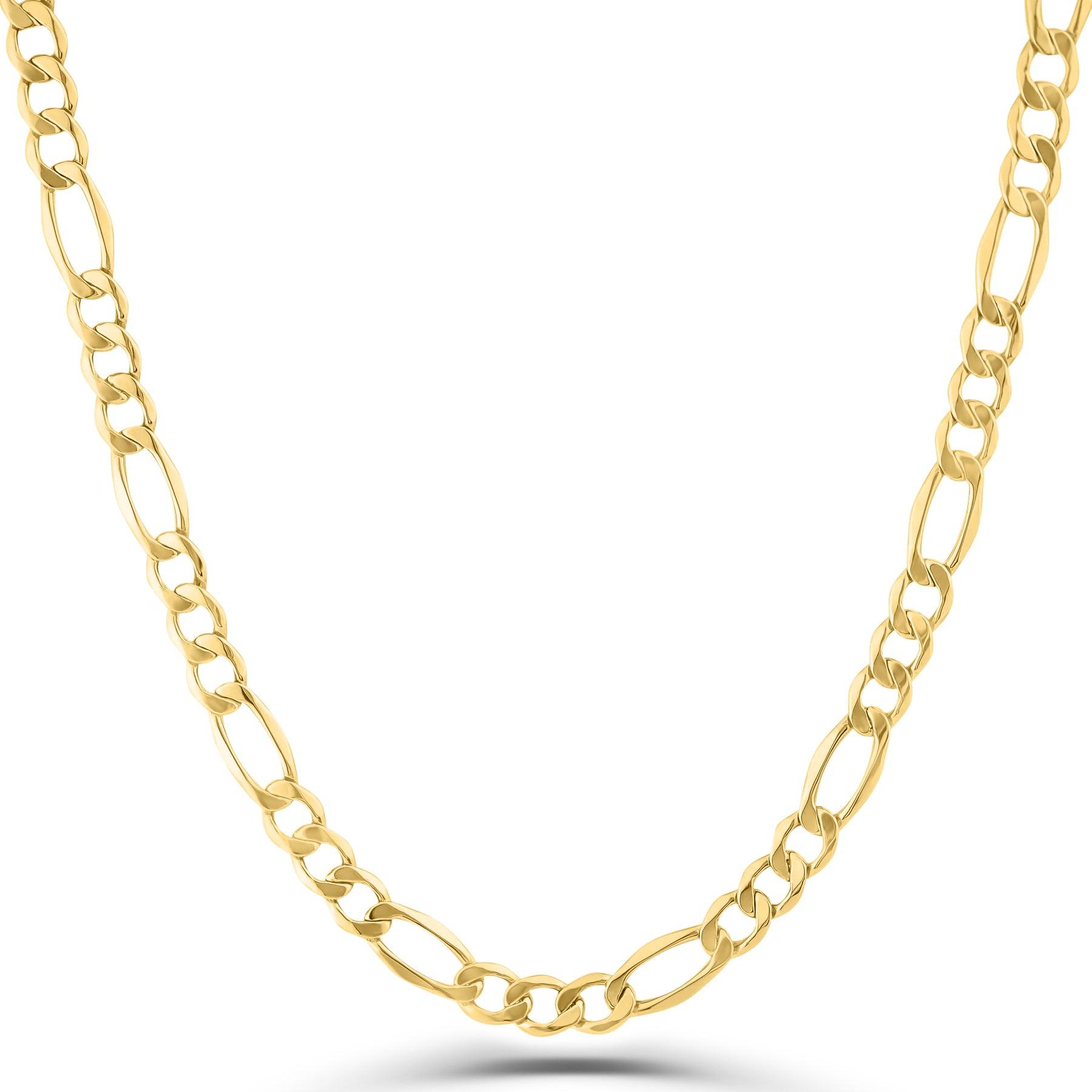 10K Gold Classic Figaro Chain Fantastic Jewelry NYC