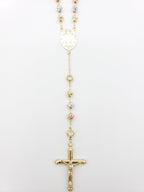 14K Gold- Rosary Chain Tri-Color Fantastic NYC