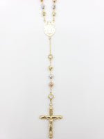 14K Gold- Rosary Chain Tri-Color