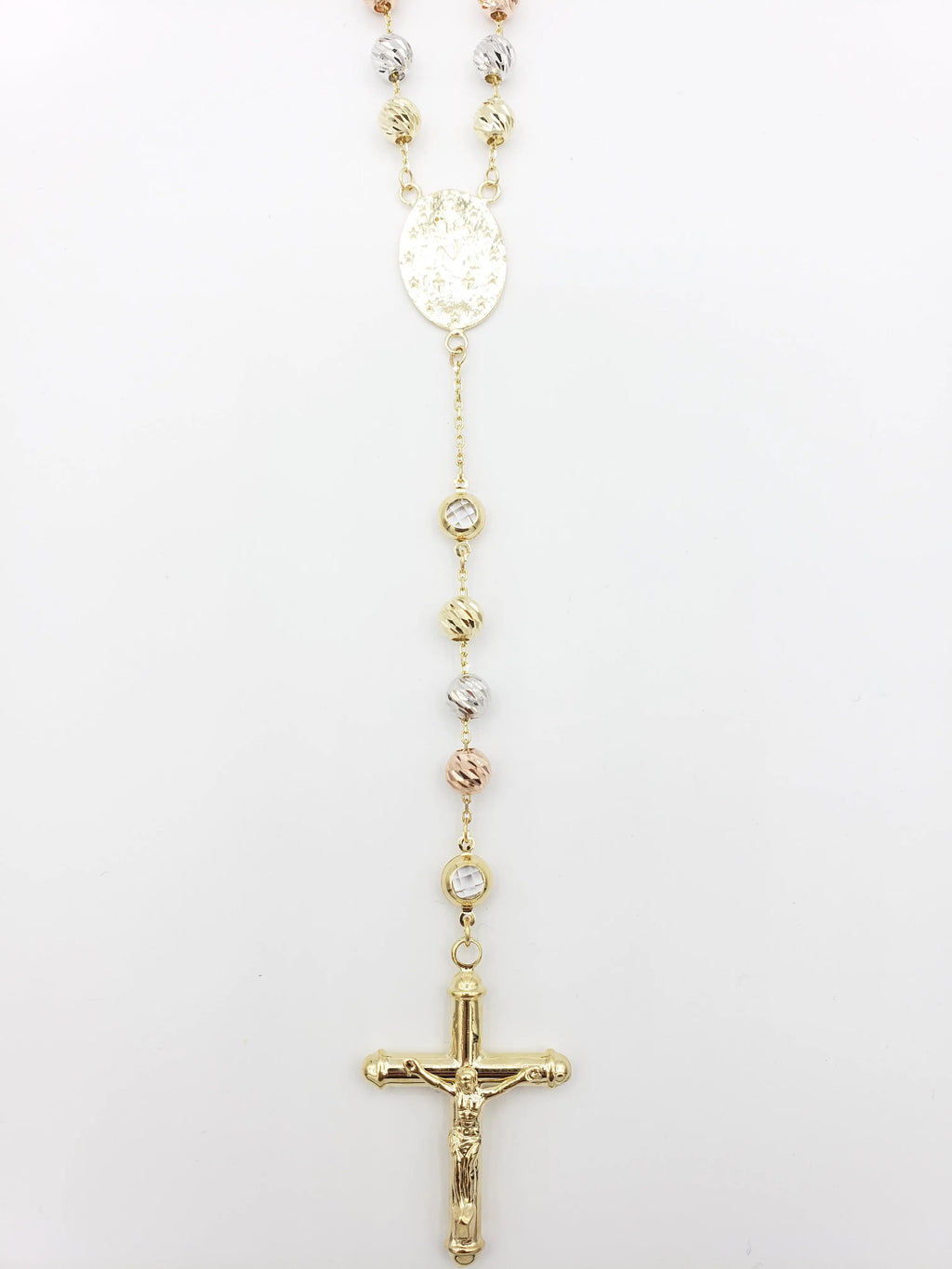 14K Gold- Rosary Chain Tri-Color
