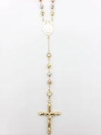 14K Gold- Rosary Chain Tri-Color