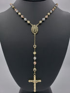 14K Gold- Rosary Chain Tri-Color Fantastic NYC