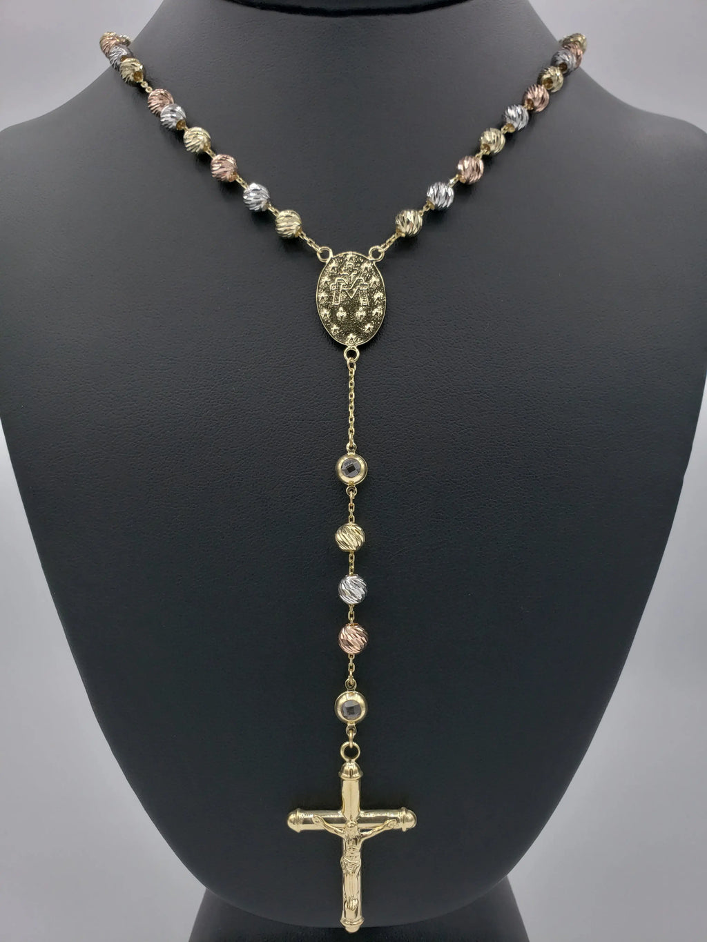 14K Gold- Rosary Chain Tri-Color