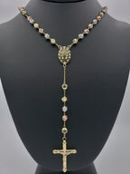 14K Gold- Rosary Chain Tri-Color