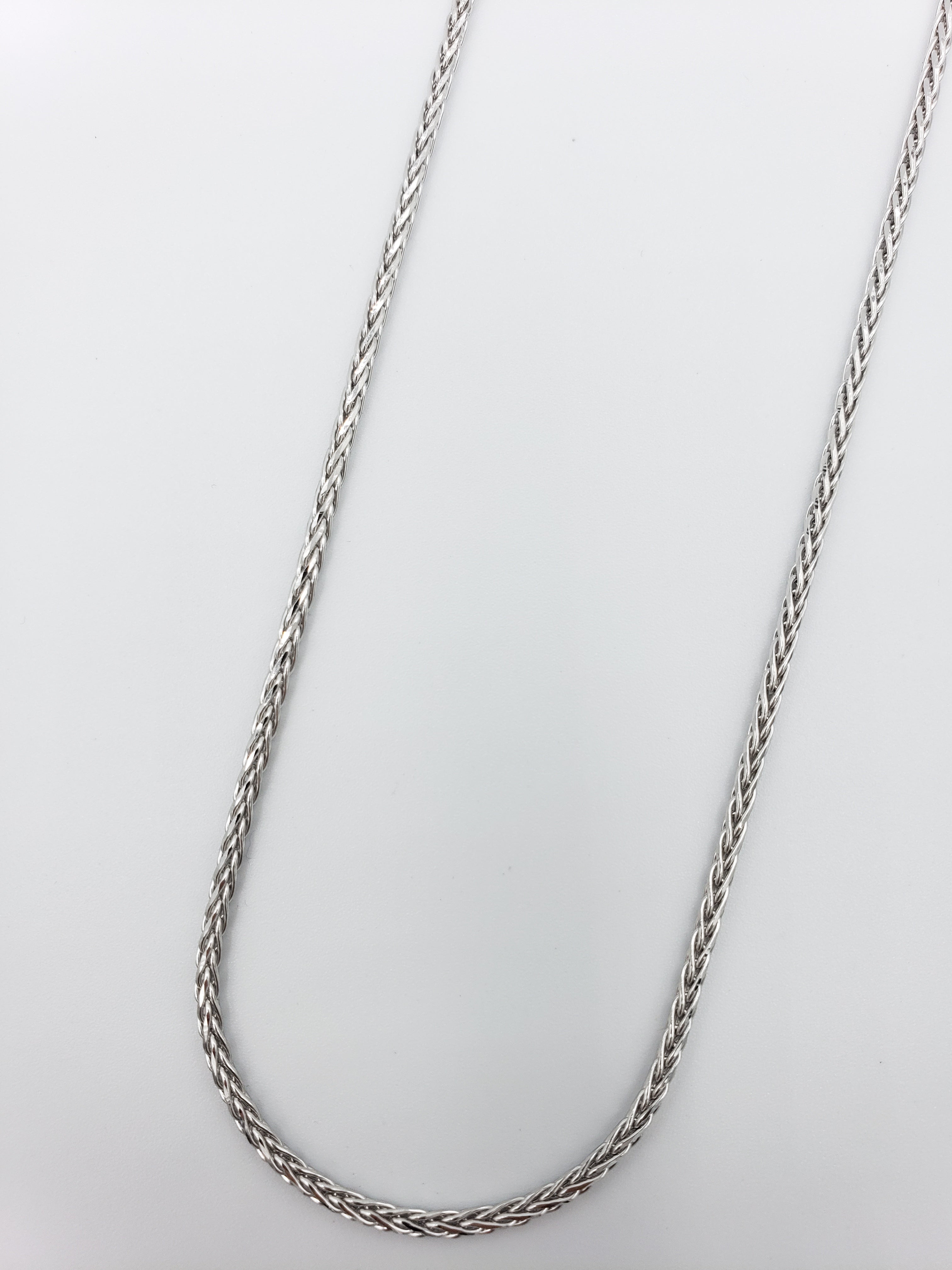 14K Gold- Solid Wheat Chain (White Gold) Fantastic NYC
