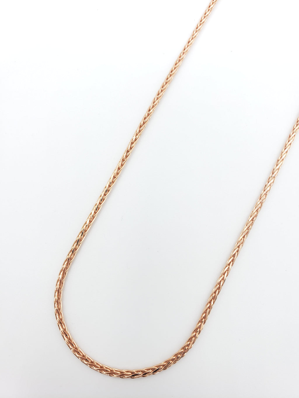 14K Gold- Solid Wheat Chain (Rose Gold) Fantastic NYC