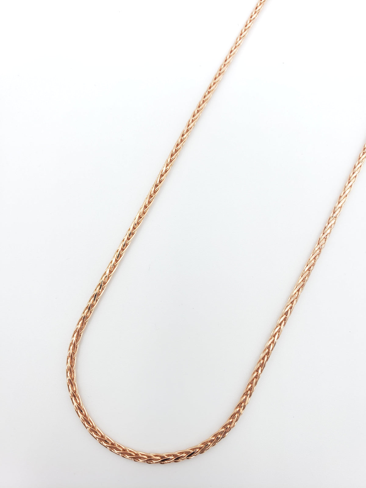 14K Gold- Solid Wheat Chain (Rose Gold) Fantastic NYC