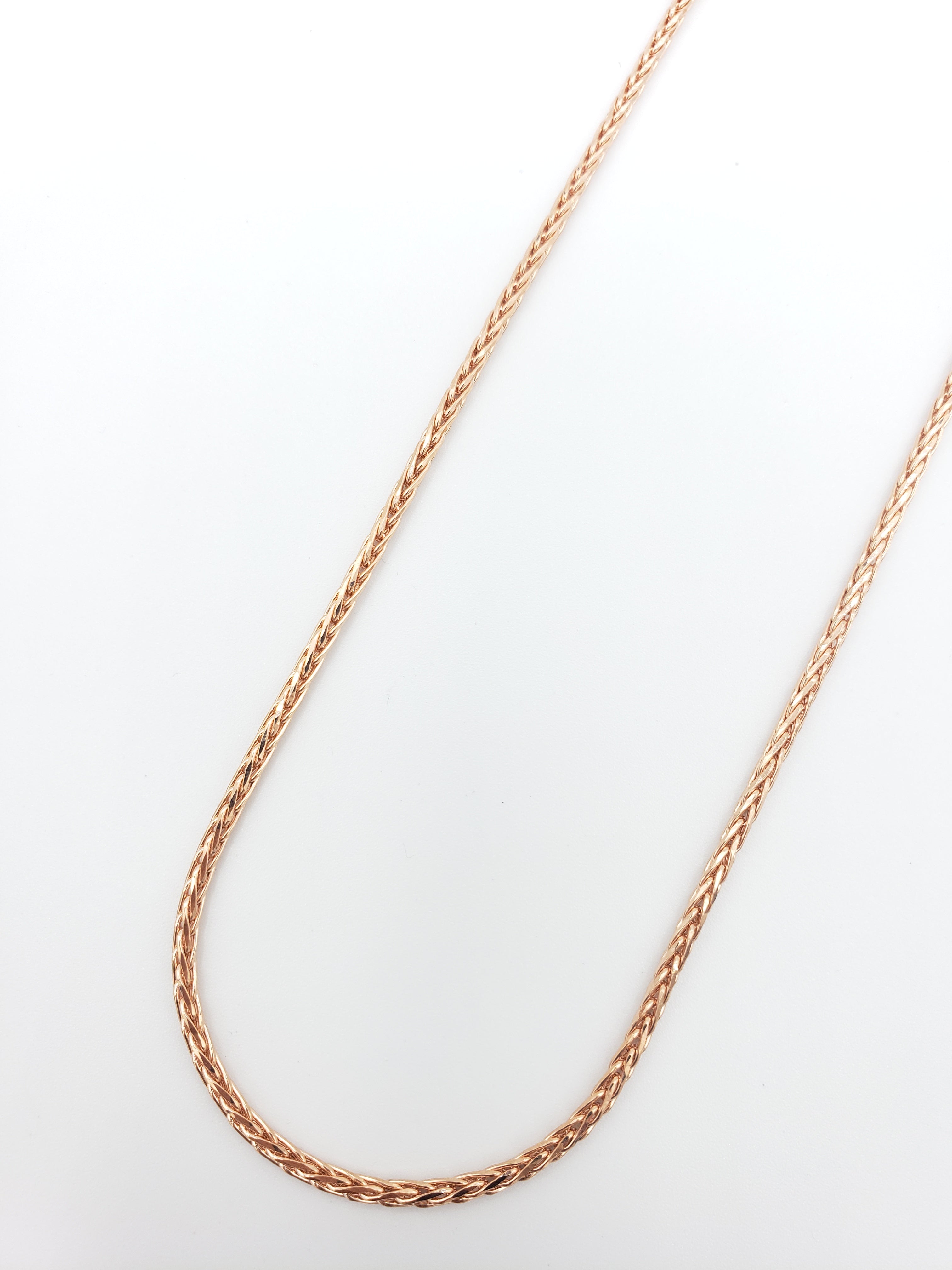 14K Gold- Solid Wheat Chain (Rose Gold) Fantastic NYC